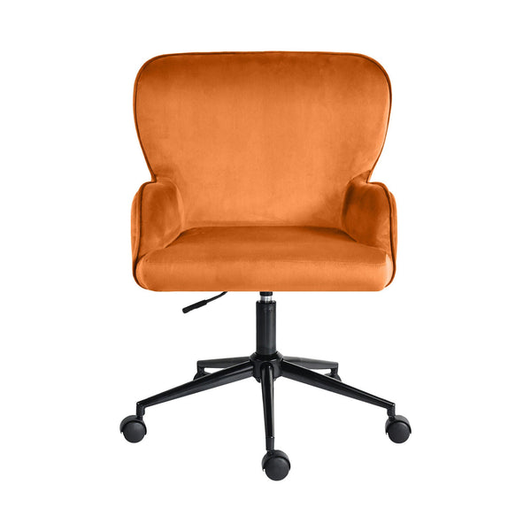 Desk Armchair Home Office Swivel Chair Adjustable Height Seat Plume Orange Office Chairs