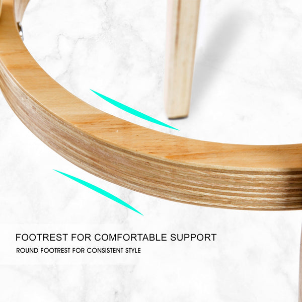 4X Bar Stool Dining Chair Fabric Leila 72Cm Grey Benches Bar Stools