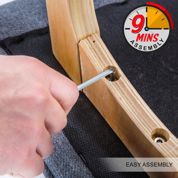 2X Bar Stool Dining Chair Fabric Sophia 74Cm Grey Benches Bar Stools