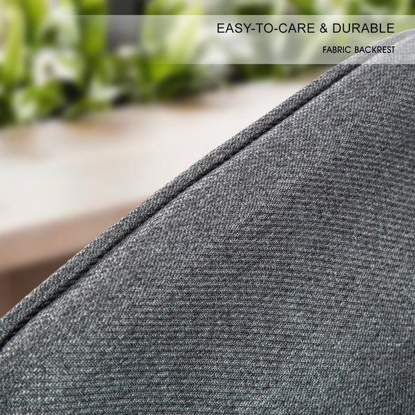4X Bar Stool Dining Chair Fabric Sophia 74Cm Grey Dining Chairs