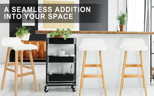 4X Bar Stool Dining Chair Leather Sophia 74Cm White Benches Bar Stools