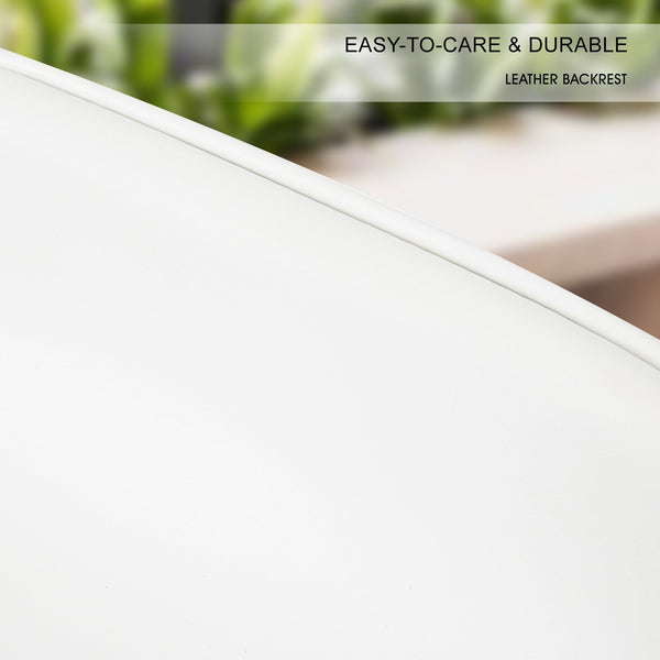 4X Bar Stool Dining Chair Leather Sophia 74Cm White Benches Bar Stools