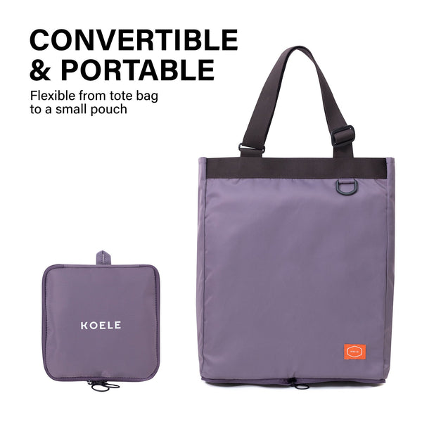 Shopper Bag Tote Bag Foldable Travel Laptop Grocery Nylon Ko Shoulder Purple Reusable Shopping Bags