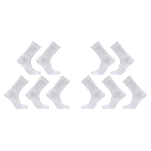 Rexy 10X 3D Seamless Crew Large Slim Breathable White Socks