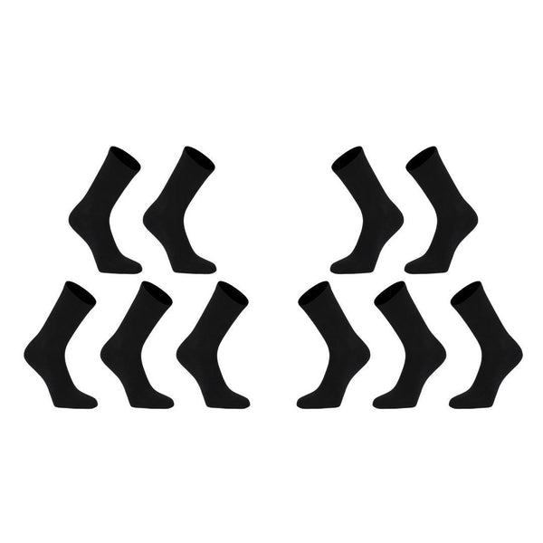 Rexy 10X 3D Seamless Crew Medium Slim Breathable Black Socks