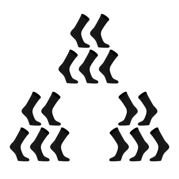 Rexy 15X 3D Seamless Crew Medium Slim Breathable Black Socks