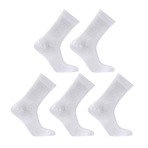 5X Rexy 3D Seamless Crew Medium Slim Breathable White Socks