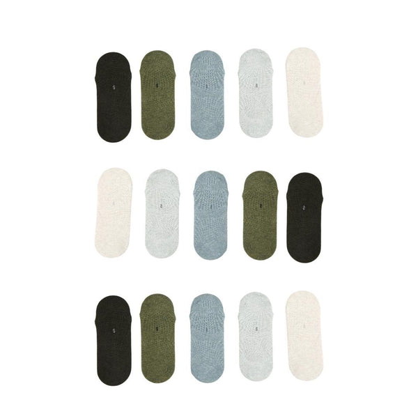 Rexy 15X Daily No Show Ankle Large Non Slip Breathable Multi Colour Socks