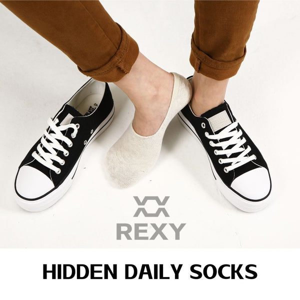 Rexy 10X Daily No Show Ankle Medium Non Slip Breathable Multi Colour Socks