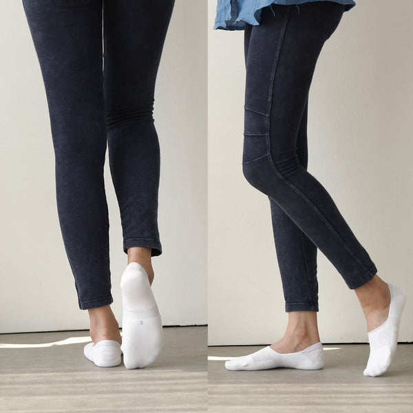 12X Rexy Cushion No Show Ankle Medium Non Slip Breathable White Socks