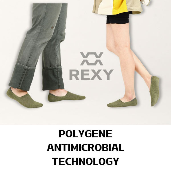Rexy 15X Daily No Show Ankle Medium Non Slip Breathable Multi Colour Socks
