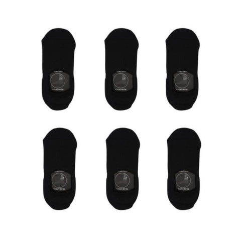 Rexy 6X Cushion No Show Ankle Medium Non Slip Breathable Black Socks