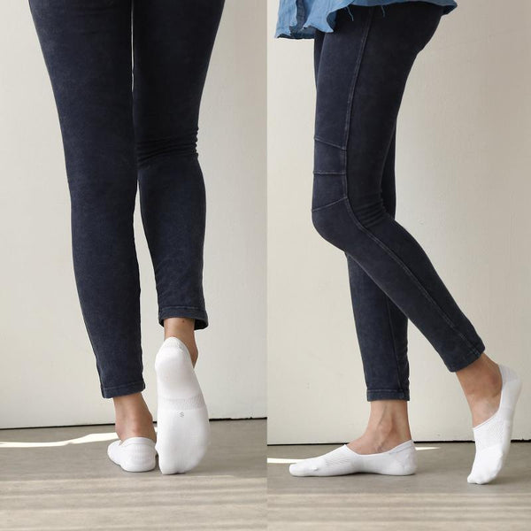 Rexy 6X Cushion No Show Ankle Small Non Slip Breathable White Socks