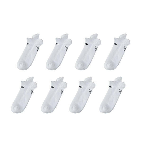 8X Rexy Seamless Sport Sneakers Large Non Slip Heel Tab White Socks