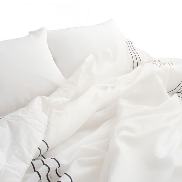 Saesom Flua Snow Comforter Set Double Cool Quilt Bedspread White Double Bed Comforters