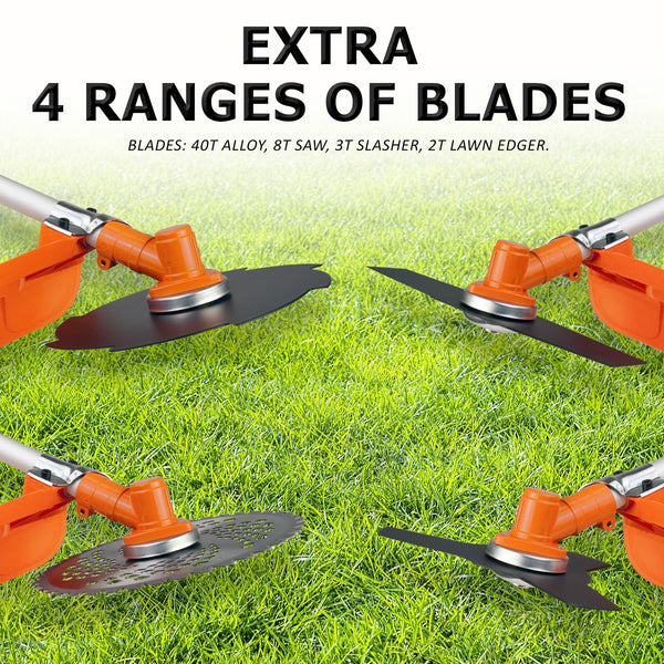 Garden Whipper Snipper Brush Cutter 26Cc + 4 Blades String Trimmers