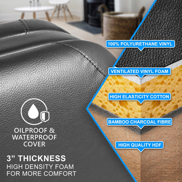 Aluminium Beauty Massage Table Bed 2 Fold 55Cm Black Massage Tables & Chairs