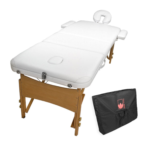 Beauty Massage Table Bed 3 Fold 70Cm White Massage Tables & Chairs