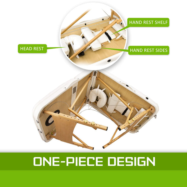 Beauty Massage Table Bed 3 Fold 70Cm White Massage Tables & Chairs