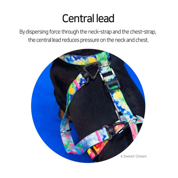 Harnesses Banhamsisun Dog Double Lined Straps Harness Adjustable Sweet Green