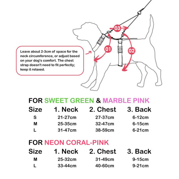 Harnesses Banhamsisun Dog Double Lined Straps Harness Adjustable Sweet Green