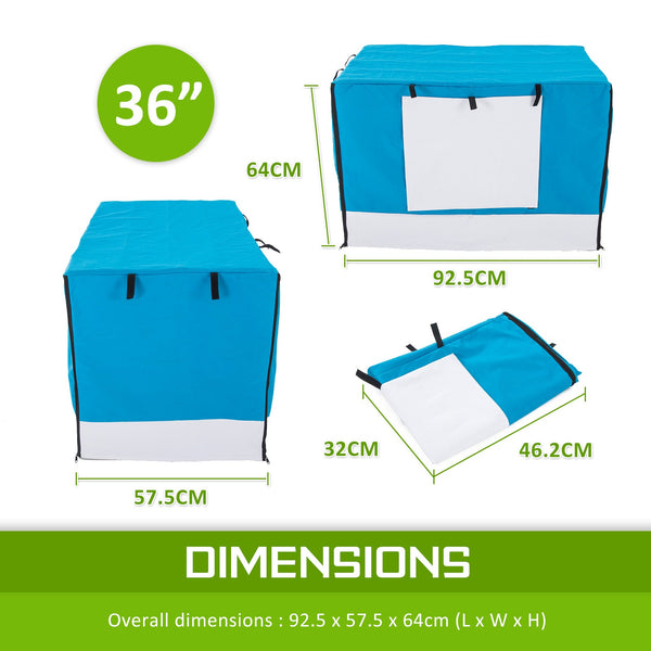 Cage Cover Enclosure For Wire Dog Crate 36In Blue Dog Cages