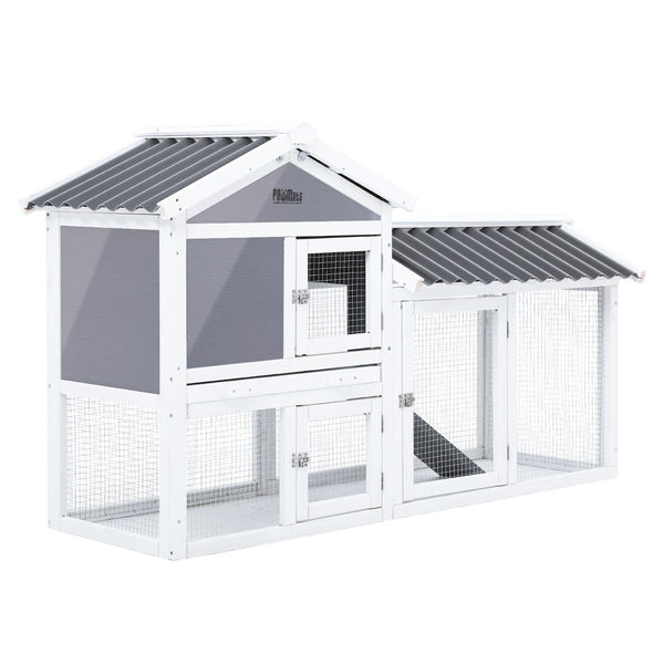 Rabbit Hutch Chicken Coop 147Cm 2 Storey Pet Cage Run Gracie Small Animal Cages & Hutches