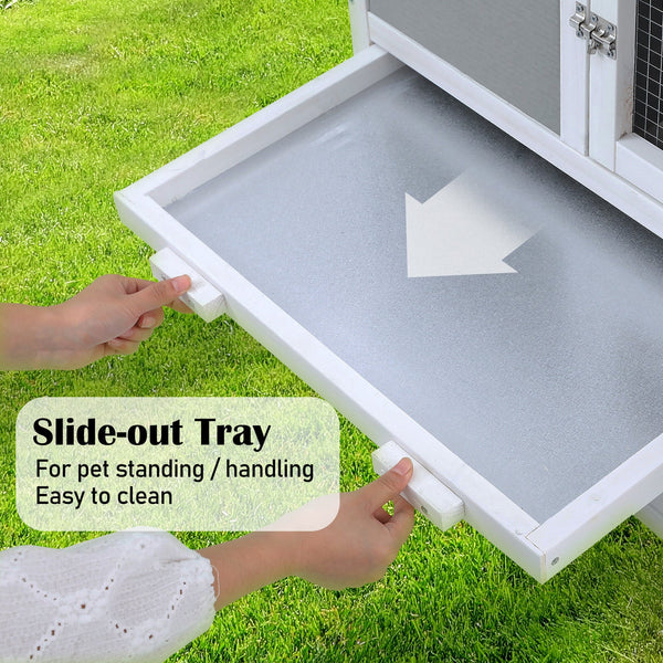 Rabbit Hutch Chicken Coop 147Cm 2 Storey Pet Cage Run Gracie Small Animal Cages & Hutches