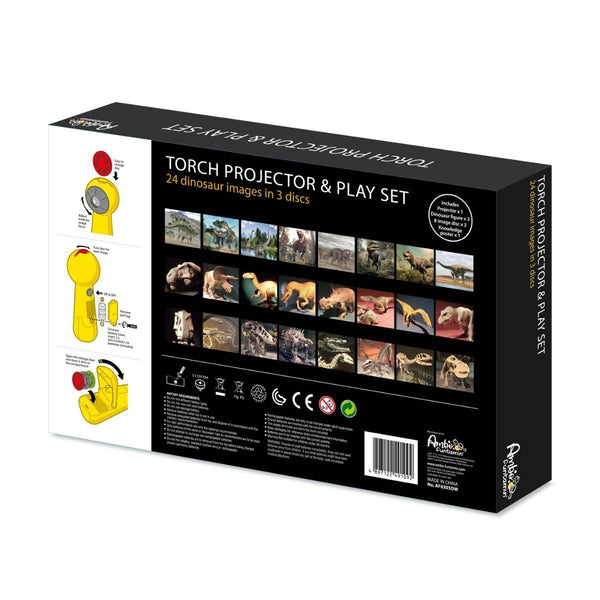 Dinosaur Projector And 3 Toy Figures Play Set Kids Stem Learning Action Figures