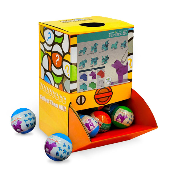 Kenisy 40X Geometric Translucent Dog Toy Capsules 50Mm Collectible Gacha In Display Box Other Games