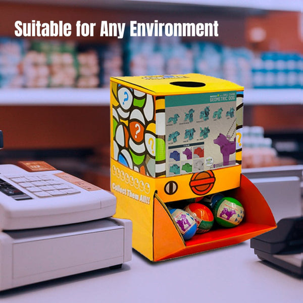 Kenisy 40X Geometric Translucent Dog Toy Capsules 50Mm Collectible Gacha In Display Box Other Games