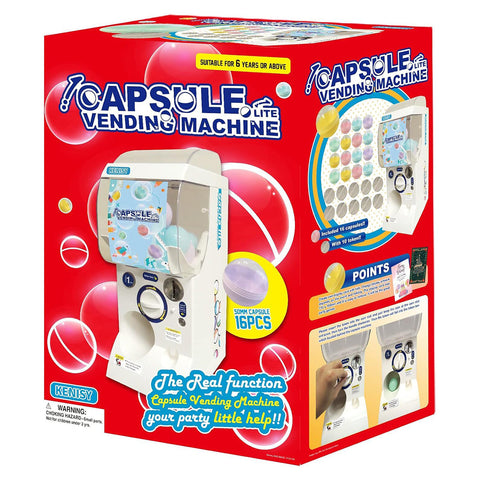 Kenisy Gachapon Capsule Toy Vending Machine Lite Mini Collectible Dispenser Stackable White Other Games