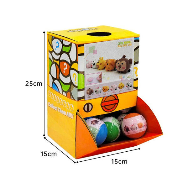 Kenisy 40X Cute Animal Pull Back Car Toy Capsules 50Mm Collectible Gacha In Display Box Other Games