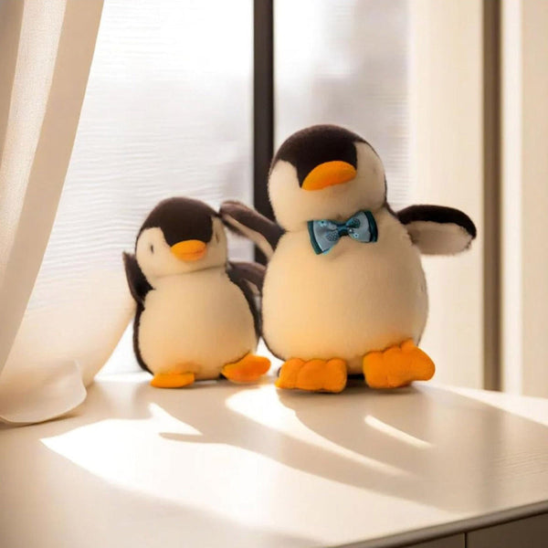 Kenisy 2X Plush Penguin Keychain Or Doll With Sound Activation Black Plush Toys