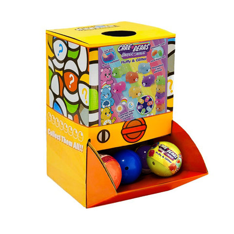 40 X Care Bears Glitter Squishy Toy Capsules 50Mm Collectible Gacha With Display Box Novelty