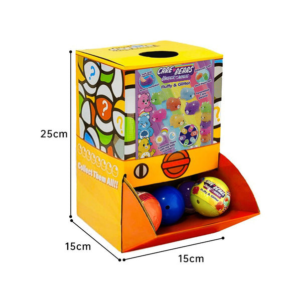 40 X Care Bears Glitter Squishy Toy Capsules 50Mm Collectible Gacha With Display Box Novelty