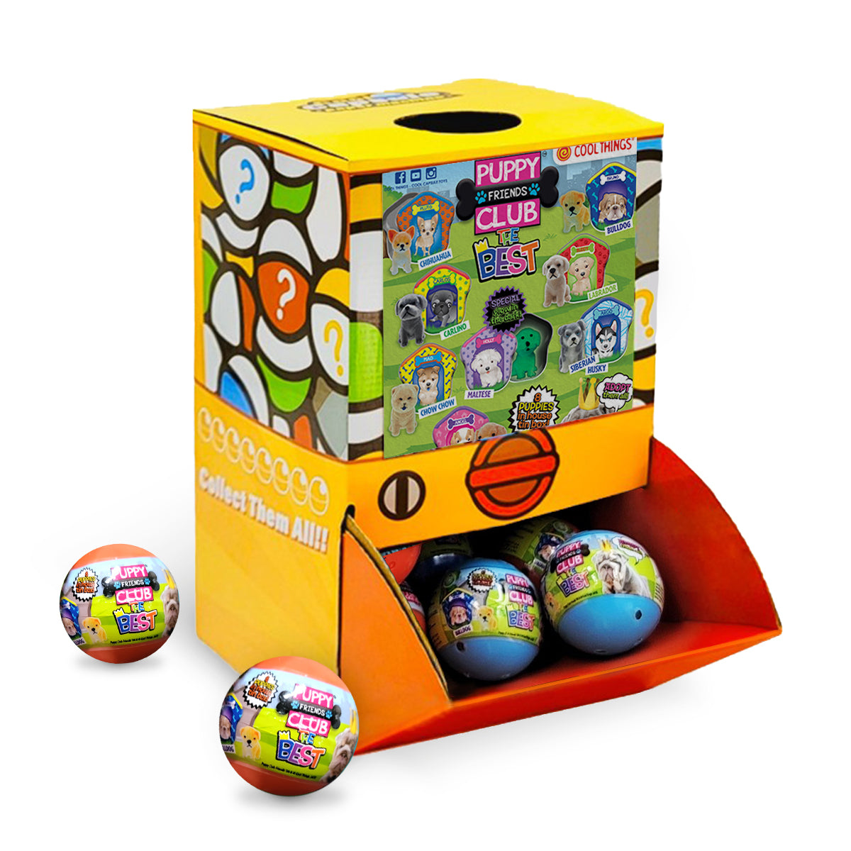 Kenisy 40X Puppy Club The Best Home Toy Capsules 50Mm Collectible Gacha In Display Box Other Games