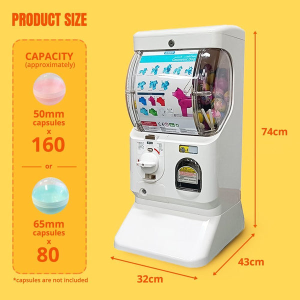 Kenisy Gachapon Capsule Toy Vending Machine Collectible Dispenser White Other Games