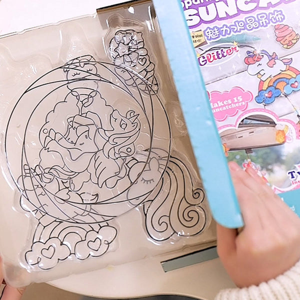 Kenisy Sparkly Ornament Suncatcher Diy For Kids Art Craft Colouring Paintingset Paint Sets