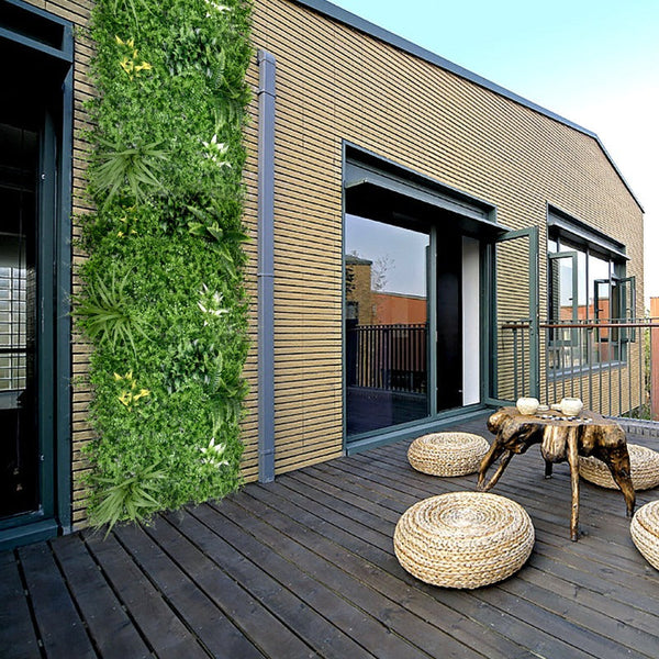 1 Sqm Artificial Plant Wall Grass Panels Vertical Garden Foliage Tile Fence 1X1m Artificial Plant Panels