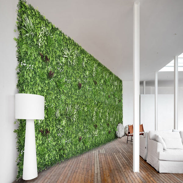 1 Sqm Artificial Plant Wall Grass Panels Vertical Garden Foliage Tile Fence 1X1m Artificial Plant Panels