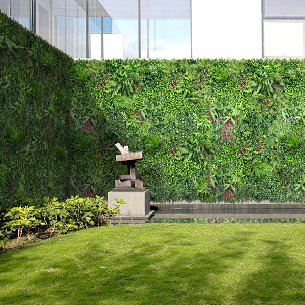1 Sqm Artificial Plant Wall Grass Panels Vertical Garden Foliage Tile Fence 1X1m Artificial Plant Panels