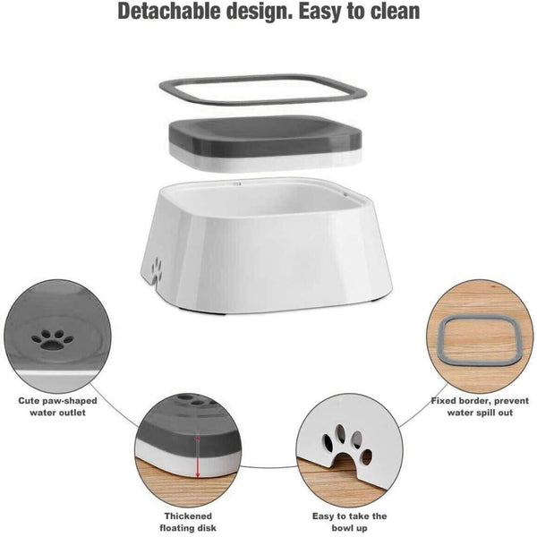 Yes4pets 1 X Medium Pet No Spill Feeder Bowl Dog Cat Puppy Slow Food Interactive Dish Dispenser Dog Bowls