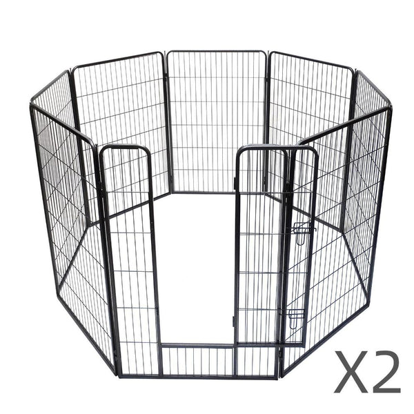 Yes4pets 16 Panels 120 Cm Heavy Duty Pet Dog Cat Rabbit Exercise Playpen Puppy Fence Fences & Pens