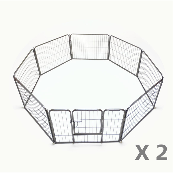 Yes4pets 2 X 8 Panel 60 Cm Heavy Duty Pet Dog Puppy Cat Rabbit Exercise Playpen Fence Fences & Pens