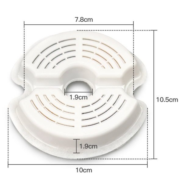 Yes4pets 8 X Pet Dog Cat Fountain Filter Replacement Activated Carbon Ion Exchange Resin Triple Filtration System Automatic Water Dispenser Compatible