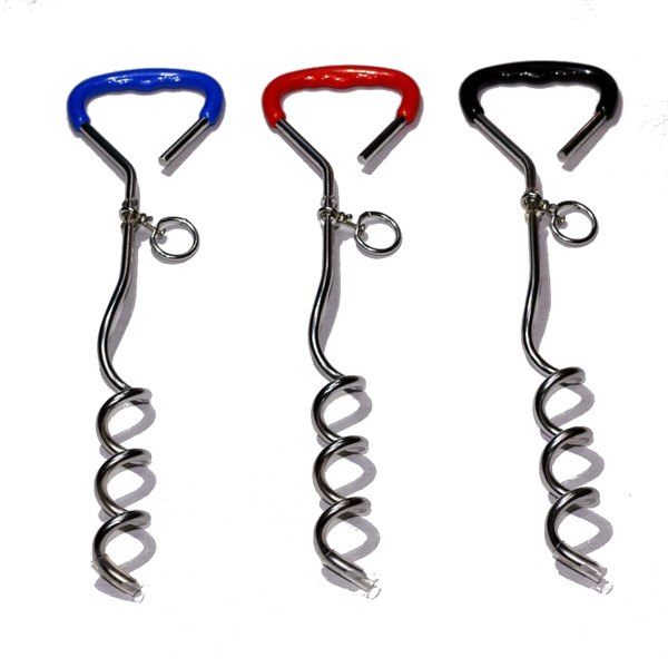 Yes4pets 2 X Pet Dog Puppy Chrome Plated Corkscrew Spiral Tie Out Stake Other Training & Obedience
