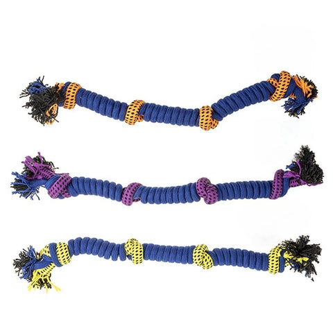 Yes4pets 3 X Dog Toy Tug Of War Knotted Cotton Rope Pet 54Cm Long Chew Play Dental Dog Toys