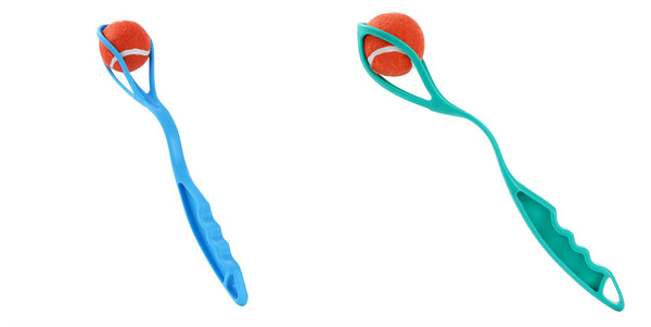 4 X Pet Dog Puppy Tennis Ball Launcher Interactive Fetch Toy Thrower Dog Toys