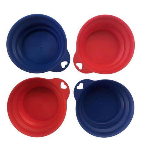 Yes4pets X Pet Portable Folding Bowl Dog Cat Food Feeding Water Feeder Collapsable Travel Dog Bowls
